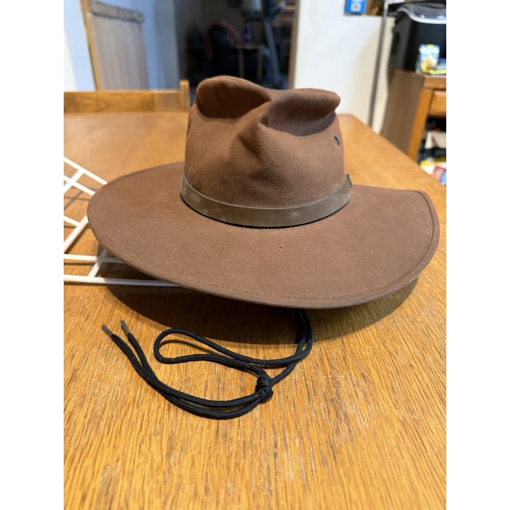 OUTBACK TRADING CO 1497 Oilskin River Guide 100% Cotton Hiking‎ Hat Brown M USA